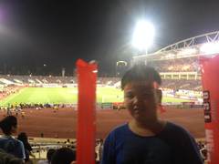 A childhood photo at My Dinh stadium under the floodlights