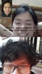Friends smiling during a video call